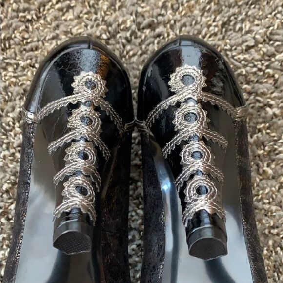 Not Rated Leopard Print Platform Heels Sz 8 - Picture 6 of 7